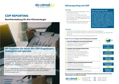 Produktblatt CDP Reporting